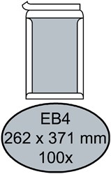 Envelop Quantore bordrug EB4 262x371mm zelfkl. wit 100stuks