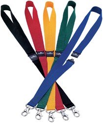 Textielkoord Durable 8137 met karabijnhaak geel