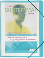 Sorteermap Djois personaliseerbaar A4 6 vakken blauw