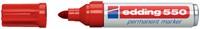 Viltstift edding 550 rond rood 3-4mm