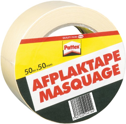 Afplaktape Pattex 50mmx50m creme