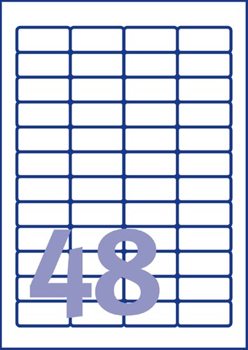 Etiket Avery L4736REV-25 45.7x21.2mm wit 1200 etiketten-2