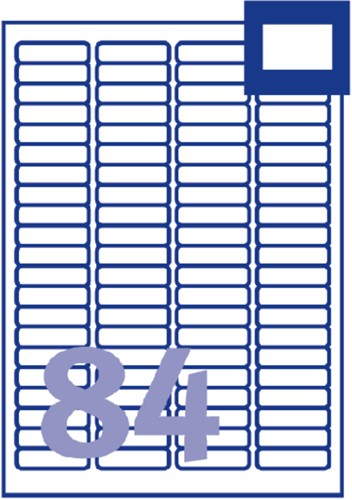 Etiket Avery L7656-25 46x11.1mm wit 2100stuks-2