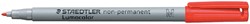 Viltstift Staedtler Lumocolor 315 non permanent M rood