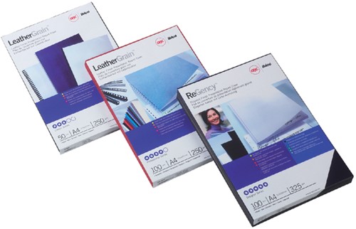 Voorblad GBC A4 lederlook groen 100stuks-2