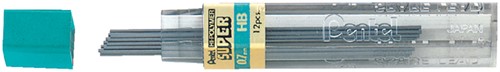 Potloodstift Pentel HB 0.7mm zwart koker à 12 stuks