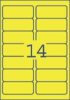 Etiket Avery L7263Y-100 99.1x38.1mm neon geel 1400stuks-2
