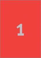 Etiket Avery Zweckform 3470 210x297mm A4 rood 100stuks-2