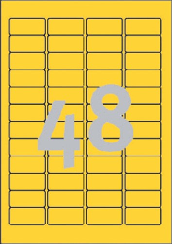 Etiket Avery L6041-20 45.7x21.2mm geel 960stuks-2
