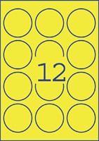 Etiket Avery L7670-25 63.5mm rond neon geel 300stuks-2