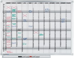 Planbord Legamaster professional jaarplanner hor 90x120cm