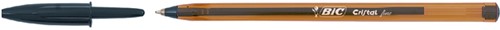 Balpen Bic Cristal zwart fijn