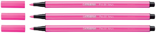 Viltstift STABILO Pen 68/056 medium neon roze