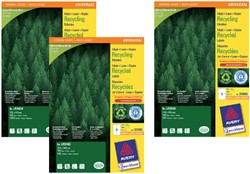 Recycled etiketten voor printers
