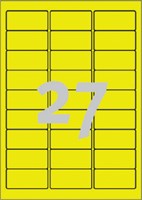 Etiket Avery L6004-25 63.5x29.6 neon geel 675stuks-2
