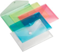 Enveloptas HF2 A5 250x180mm dwars transparant groen