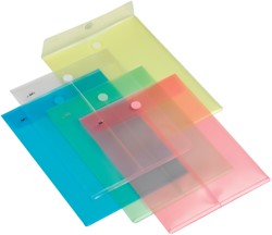 Enveloptas HF2 A4 240x335mm staand PP transparant wit