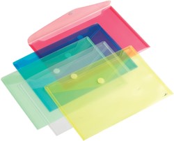 Enveloptas HF2 A4 335x240mm dwars PP transparant groen