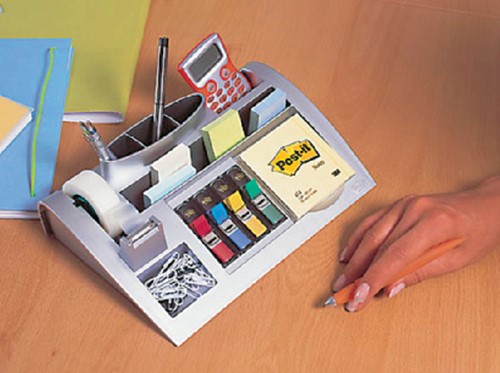 Bureau organiser 3M Post-it C50 zilvergrijs-2