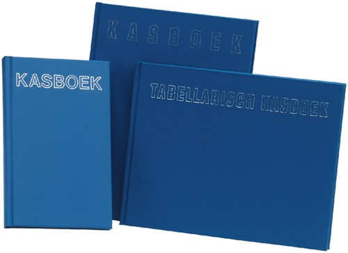 Kasboek 165x210mm 192blz 1 kolom blauw-3