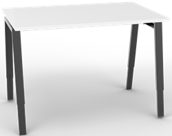 Air2 bureau rechthoek 120 x 80 frame zwart, blad wit
