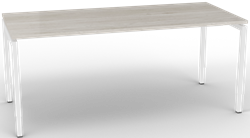 Arca bureau rechthoek 180 x 80 frame aluminium, blad oak light