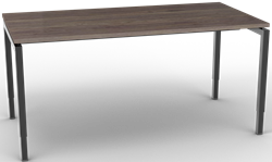 Arca bureau rechthoek 160 x 80 frame zwart, blad oak dark