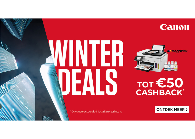 Winter cashback bij Canon