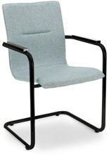 Zit-Xpert Meet stoel 300 zachtblauw - zwart frame