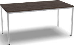 4-all kantinetafel 160 x 80cm frame wit, blad oak dark