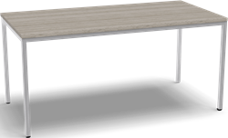 4-all kantinetafel 160 x 80cm frame wit, blad oak light