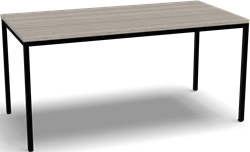 4-all kantinetafel 160 x 80cm frame zwart, blad oak light