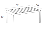 Paris lounge table white-2
