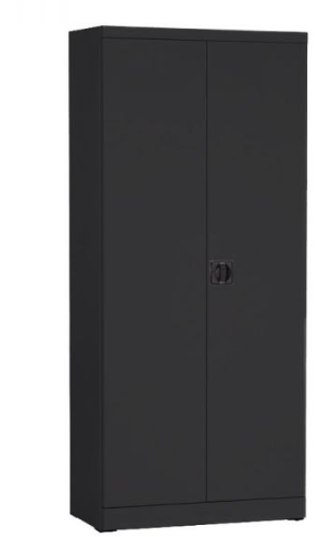 DRAAIDEURKAST 180x80x40CM MET SLOT ZWART