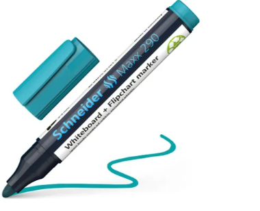 Boardmarker Schneider Maxx 290 ronde punt turquoise