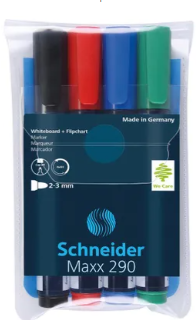 boardmarker Schneider Maxx 290 ronde punt etui à 4 stuks