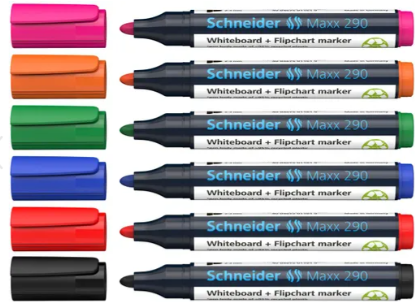 Boardmarker Schneider Maxx 290 assorti doos 5+1 gratis