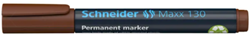 Marker Schneider Maxx 130 permanent, ronde punt bruin