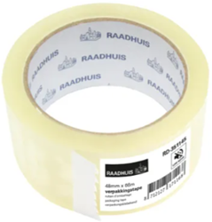 VERPAKKINGSTAPE TRANSPARANT PP 48MMX66M LOW NOISE RAADHUIS