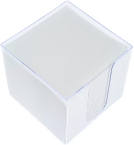 MEMOKUBUS + INHOUD KANGARO 9,5X9,5X9,5CM 700 VEL WIT