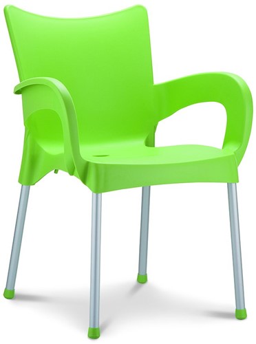 Romeo stoel light green incl armleggers