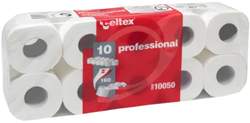 Toiletpapier Celtex Professional Red 2-laags wit 160 vel krimp 12 pak a 10 rol