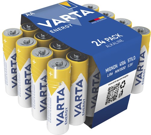 Batterij Varta Energy AA box a 24 stuks