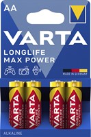 Batterij Varta Longlife Max Power AA blister a 4 stuks