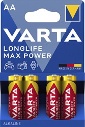 Batterij Varta Longlife Max Power AA blister a 4 stuks