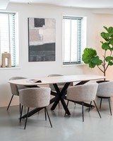 Harper spinpoot  deens ovaal zwart blad 200x100cm-3
