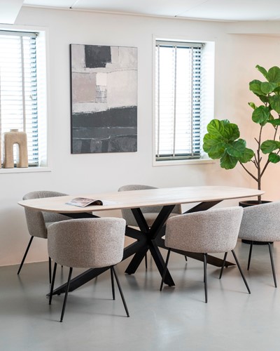 Harper spinpoot  deens ovaal zwart blad 200x100cm-3